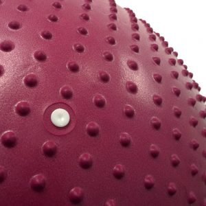 KETTLER HALF MASSAGE POINT GYM BALL 65 CM (W/HAND PUMP) - BURGUNDY 135-110 - Image 3