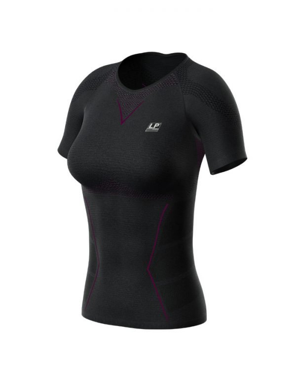 LP SUPPORT AIR COMPRESSION SHORT SLEEVE TOP WOMEN DG/PL (UK. M)  LP-ARF2301Z