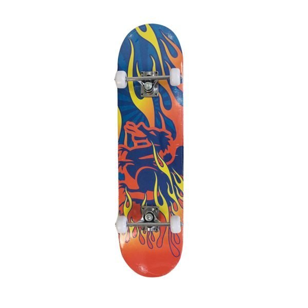SILVERFOX SKATEBOARD MAPLE (31x8") BLUE-RED FIRE