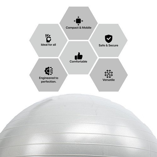 KETTLER GYMBALL 75 CM - SILVER -134-020