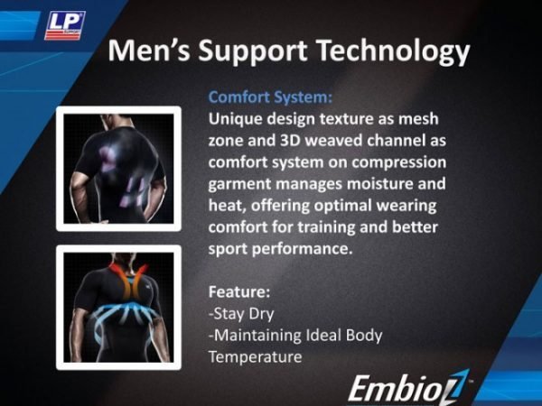 LP SUPPORT EMBIOZ ANKLE COMP.SOCK LONG BK/GY (UK.L) LP-204Z