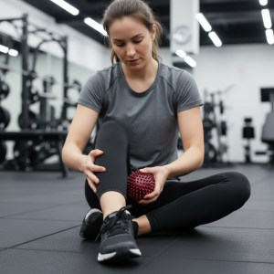 KETTLER MASSAGE BALL - BURGUNDY & GREY 121-000 - Image 2