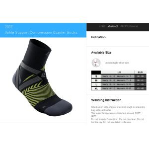 LP SUPPORT ANKLE COMP. SOCK SHORT BK/GN (UK. L) LP-203Z - Image 2