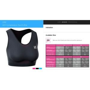 LP SUPPORT COMPRESSION WOMEN BRA BLUE (UK. XL) LP-235Z - Image 3