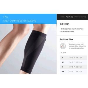 LP SUPPORT CALF COMPRESSION SLEEVE LP-270Z (UK.M) BLACK - Image 4
