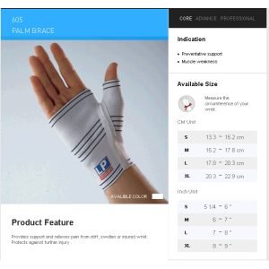 LP SUPPORT PALM BRACE LEFT ( XL) LP-605L - Image 3