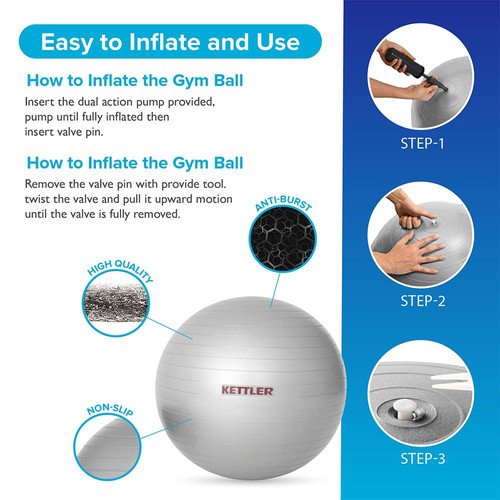 KETTLER GYMBALL 75 CM - BURGUNDY -134-120
