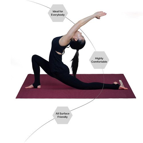 KETTLER YOGA MAT / MATRAS YOGA 68x24"x8mm (Maroon) 104-000