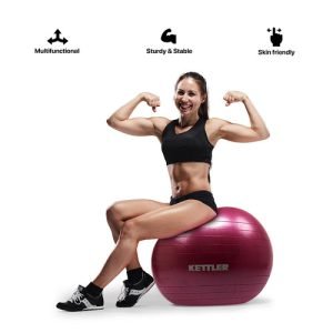 KETTLER GYMBALL 75 CM - BURGUNDY -134-120 - Image 2