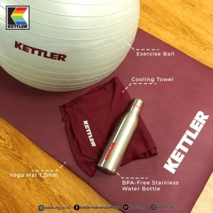 KETTLER YOGA MAT / MATRAS YOGA 68x24"x8mm (Maroon) 104-000 - Image 7