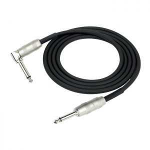 KIRLIN IP-202PR-3M/BK GUITAR CABLE 20AWG MONO PLUG-ANGLE - Image 1
