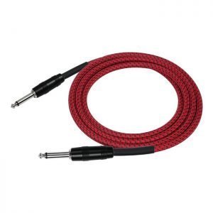 KIRLIN IWC-201B-3M/RD GUITAR CABLE 20AWG MONO PLUG-SAME - Image 1