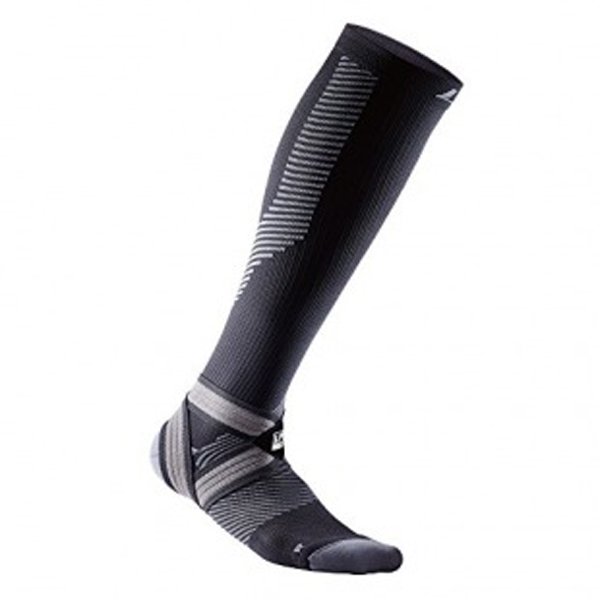 LP SUPPORT EMBIOZ ANKLE COMP.SOCK LONG BK/GY (UK.S) LP-204Z