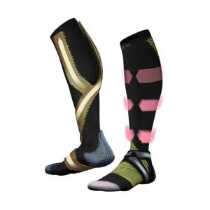 LP SUPPORT EMBIOZ ANKLE COMP.SOCK LONG BK/GY (UK.M) LP-204Z - Image 2