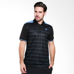 YONEX MENS POLO T-SHIRT-BLACK CLOISONNE [PM-G017-893-28T-17-S] SIZE.XL - Image 1