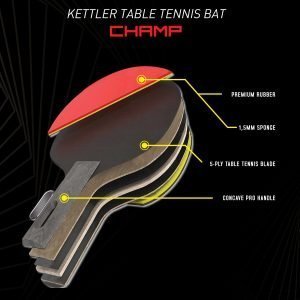 KETTLER TENNIS TABLE BAT / PING PONG BAT - CHAMP - Image 3