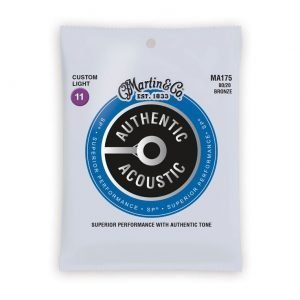 MARTIN AUTHENTIC ACOUSTIC STRING 80/20 CUSTOM LIGHT MA-175 - Image 1
