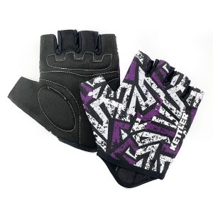 KETTLER MULTI PURPOSE TRAINING GLOVES (SIZE L) BK/WT/PP - 530-000 - Image 1