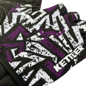 KETTLER MULTI PURPOSE TRAINING GLOVES (SIZE L) BK/WT/PP - 530-000 - Image 3