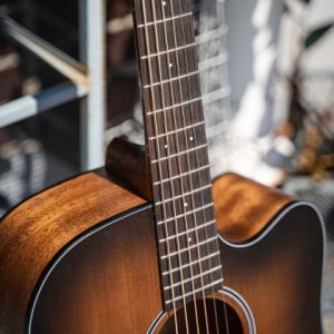 CORT Core-DC Mahogany Acoustic Electric Guitar - Open Pore Black Burst (OPBB) - Image 5