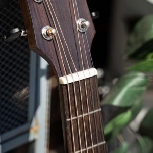 CORT Core-DC Mahogany Acoustic Electric Guitar - Open Pore Black Burst (OPBB) - Image 3