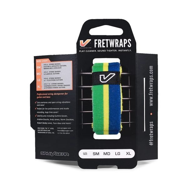 Flag-Blu-Ylw-Grn-Pk2 GRUV GEAR Fretwraps World Flag (Green Yellow Black) Small
