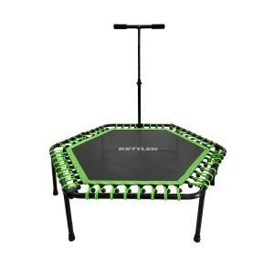 KETTLER HEXAGONAL COMMERCIAL GRADE AEROBIC TRAMPOLIN 48" WITH HANDLE - BLACK GREEN - Image 2