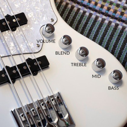 CORT Elrick NJS-4 Electric Bass - White