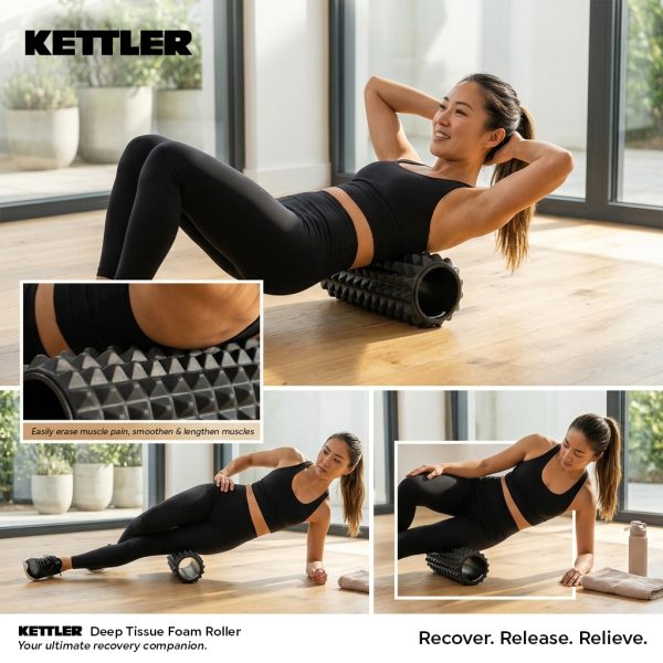 KETTLER Deep Tissue Foam Roller Black 142-100