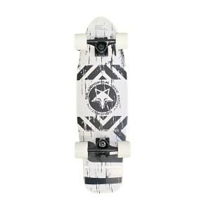 SILVERFOX Skate Board Cruiser Black & White Papan Seluncur - Image 1