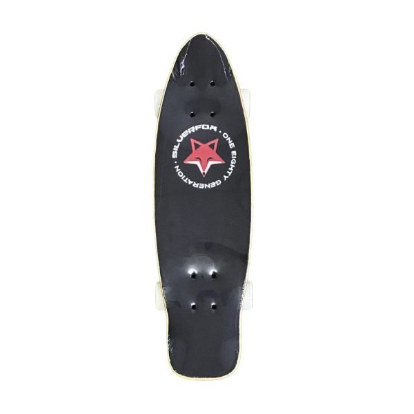 SILVERFOX Skate Board Cruiser Black & White Papan Seluncur