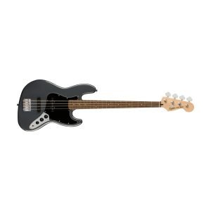 Squier Affinity Series Jazz Bass Guitar with Laurel FB - Charcoal Frost Metallic - Image 1