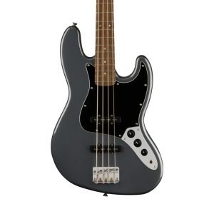 Squier Affinity Series Jazz Bass Guitar with Laurel FB - Charcoal Frost Metallic - Image 3