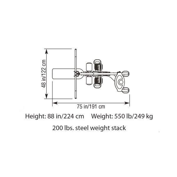 KETTLER Commercial Lat-Pull and Row - Black 305-100