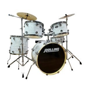 ROLLING Drumset JB-2226 5 Piece - White Oyster - Image 1