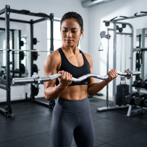 KETTLER SOLID THREADED CURL BAR 47" - 30MM