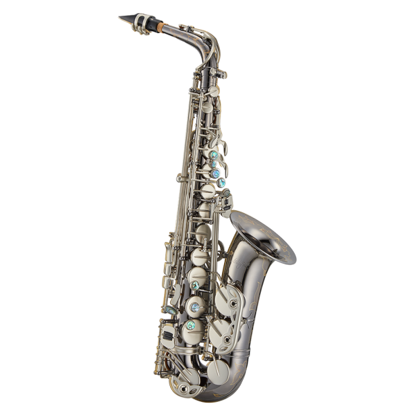 Antigua AS4248BC Powerbell Alto Saxophone Black Nickel Plated Body + Classic Nickel Plated Keys