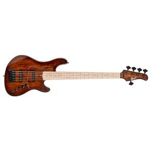 CORT GB Fusion 5 Electric Bass - Antique Brown Burst - Image 1