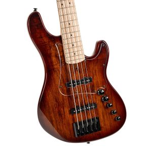 CORT GB Fusion 5 Electric Bass - Antique Brown Burst - Image 6