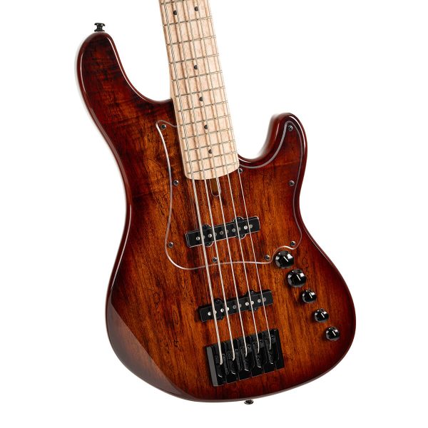 CORT GB Fusion 5 Electric Bass - Antique Brown Burst