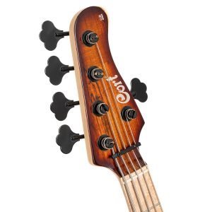 CORT GB Fusion 5 Electric Bass - Antique Brown Burst - Image 5