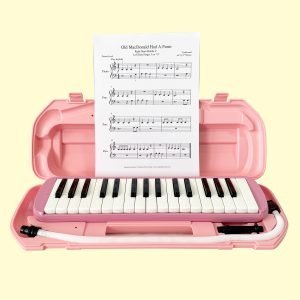 SUZUKI Melodion MX-32D Pink (termasuk hardcase, pipa selang, & pipa pendek), alat musik tiup pianika / pianica