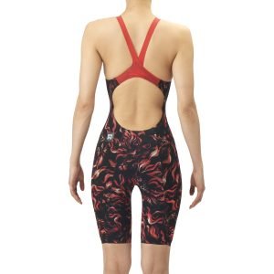 Arena INDOMITUS Aquaforce Storm Ladies Racing Half Spats AS5FRCS0L - Black Red - Image 4
