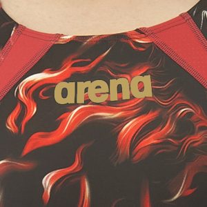 Arena INDOMITUS Aquaforce Xtreme Ladies Racing Half Spats AS5FRCS8LZ - Black Red - Image 4