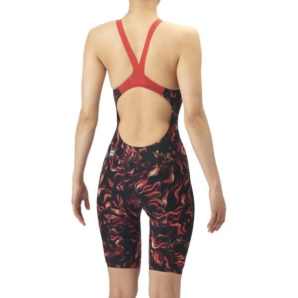 Arena INDOMITUS Aquaforce Storm Ladies Racing Half Spats AS5FRCS0L - Black Red