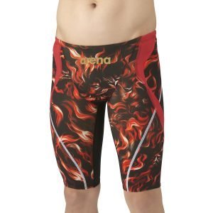 Arena INDOMITUS Aquaforce Xtreme Men's Racing Half Spats AS5FRCS9MZ - Black Red - Image 1