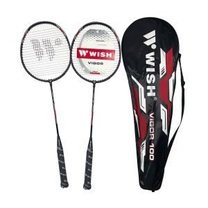 Wish Raket Badminton VIGOR 100 Black/Red - Image 1