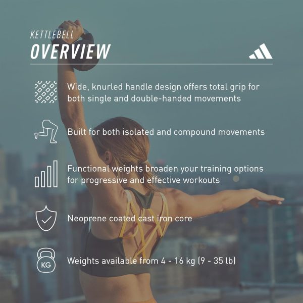 ADIDAS KETTLEBELL 4 KG/9LB - BLACK ADWT-11504