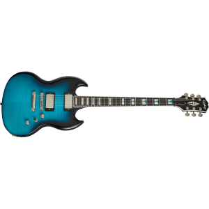 Epiphone SG Prophecy Electric Guitar - Blue Tiger Aged Gloss - Image 1