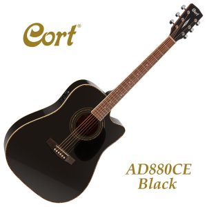 Cort Electric Acoustic Guitar AD880CE-BK - Image 2